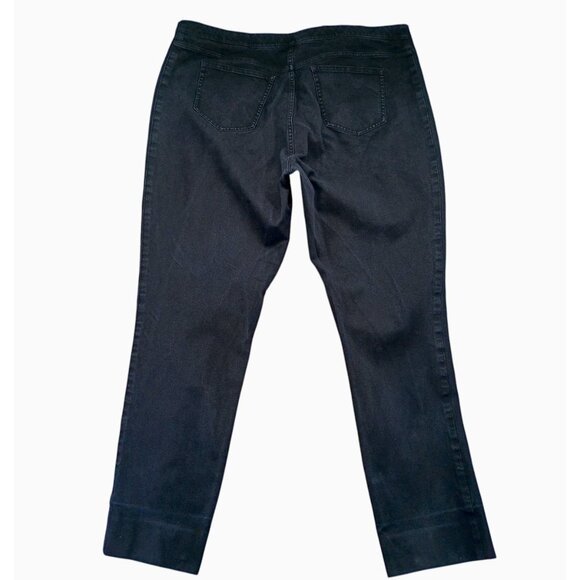 MMLaFleur Pants Womens 16 Black Slim Straight Leg Stretch Back Pockets Office - Picture 4 of 8